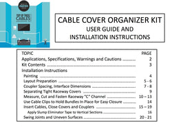 Quality Clever Cable Cover Management Kit User Guide and Installation Instructions