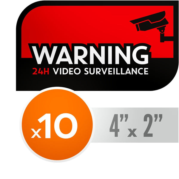 24h Video Surveillance Decals