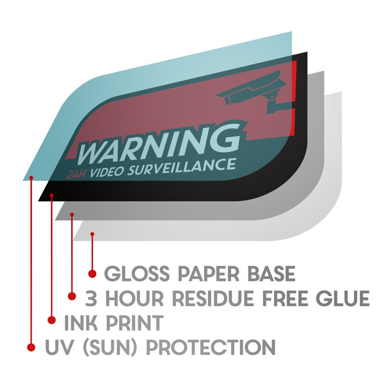 24h Video Surveillance Decals