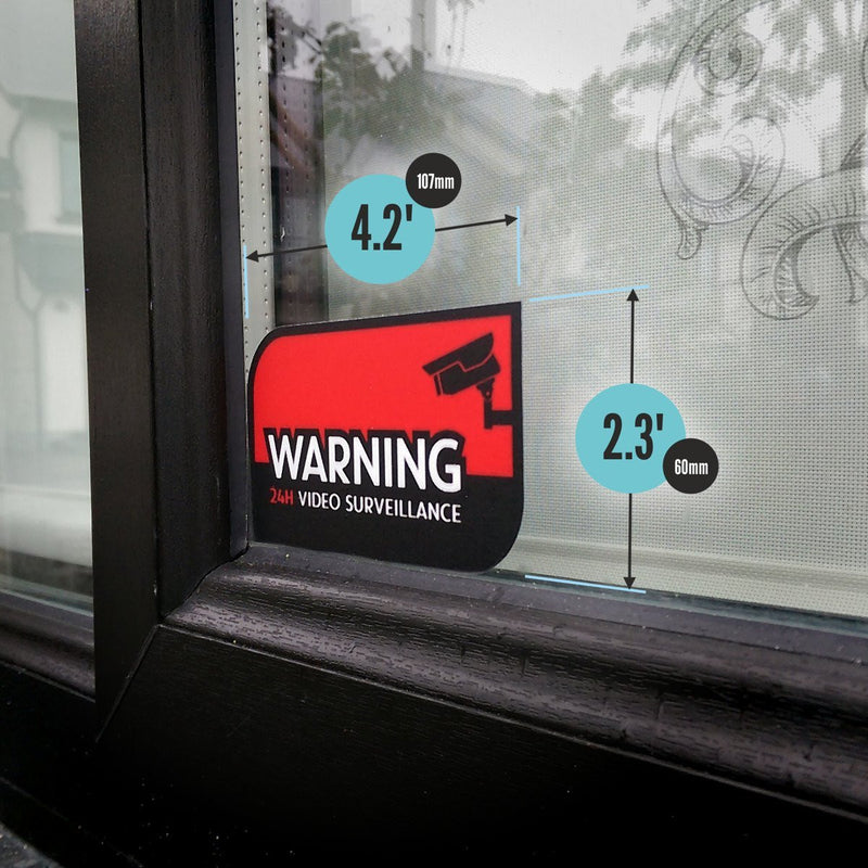 24h Video Surveillance Decals