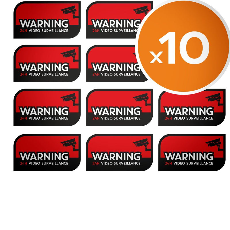 24h Video Surveillance Decals