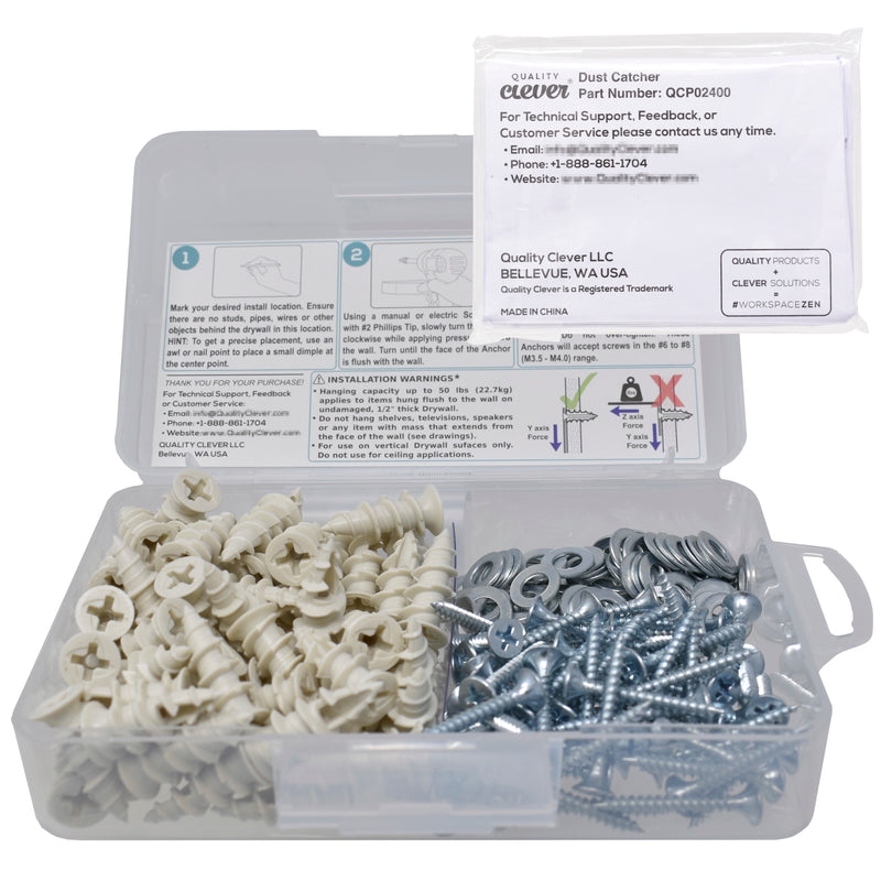 Drywall Anchor Set (215 PCS Total)