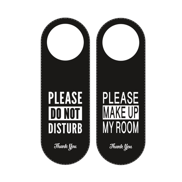 Do Not Disturb/Please Make Up Room Hotel Door Hanger, 2-Pack