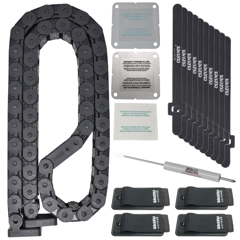 PivyCord-V Flexible Raceway Cable Management System for Variable Height Desks/Tables