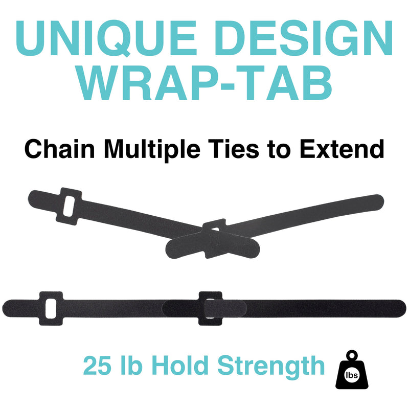Cable Wrap Ties, Black, 35-Pk